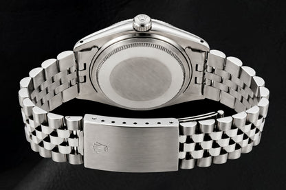 Rolex Datejust 16200 36mm Black Diamond Dial Stainless Steel Watch