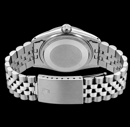 Rolex Datejust 16200 36mm Blue Diamond Dial Stainless Steel Watch Jubilee