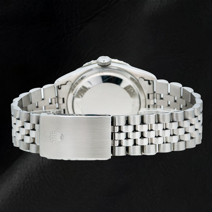 Rolex Datejust 16200 36mm Red Diamond Dial Stainless Steel Watch
