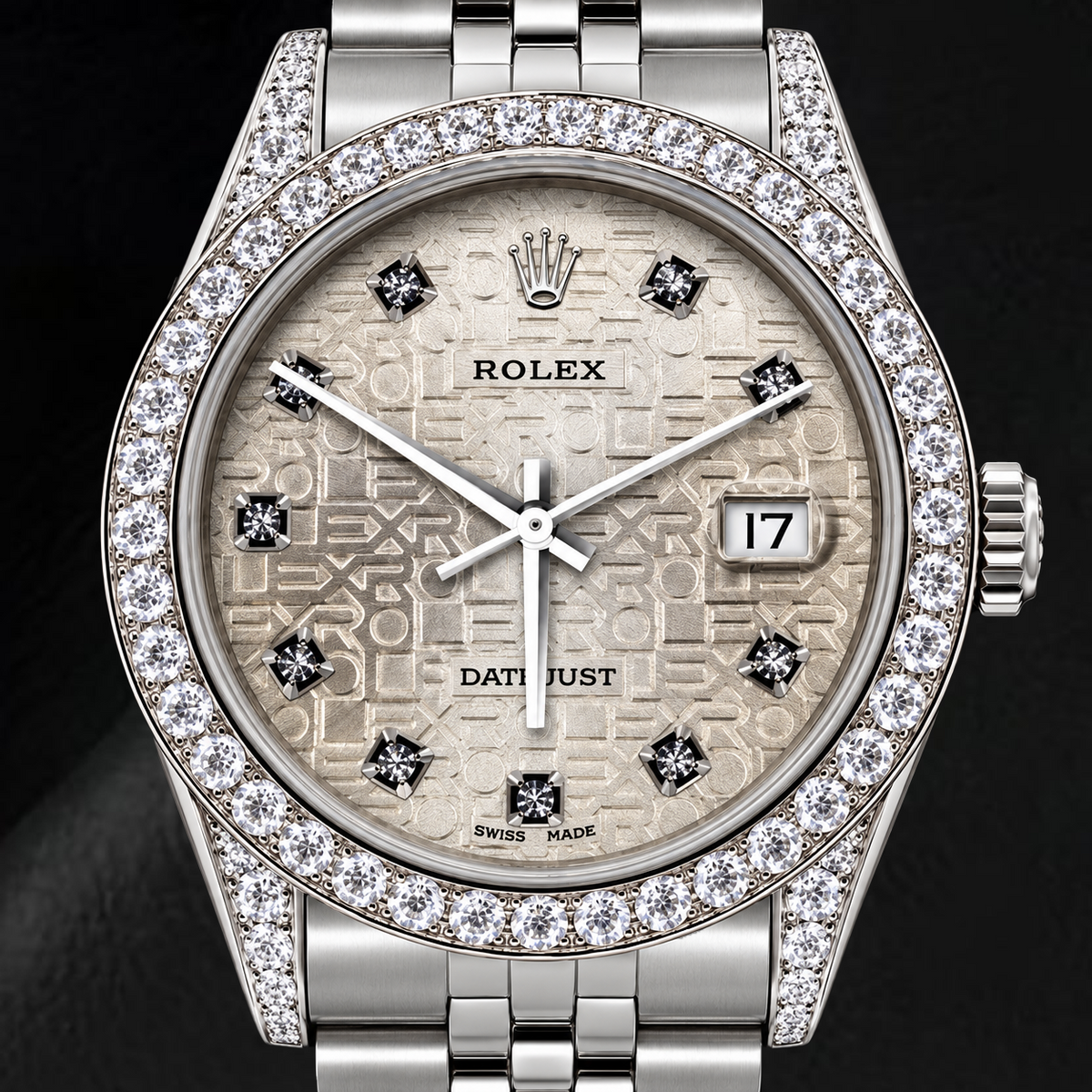 Rolex Datejust 16200 36mm Silver Jubilee Diamond Dial Stainless Steel Watch