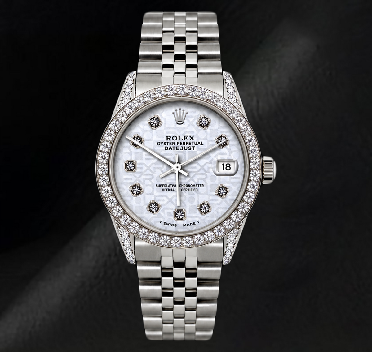 Rolex Datejust 16200 36mm White Diamond Dial Stainless Steel Watch
