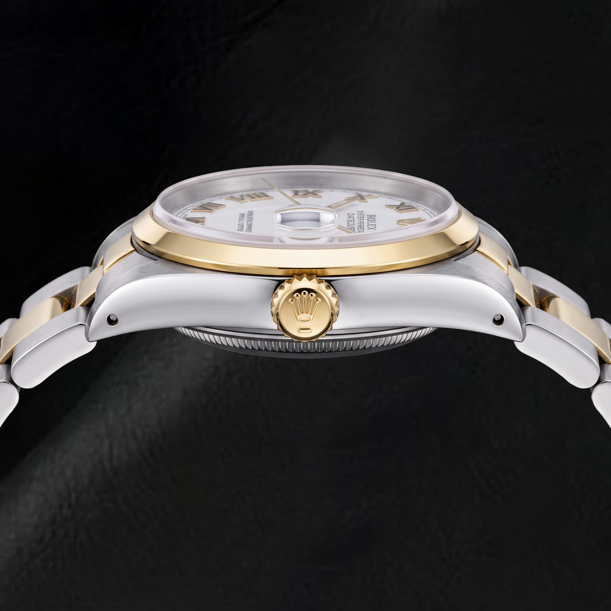Rolex Datejust 16203 36mm White Roman Dial Two Tone Watch