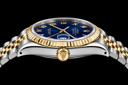 Rolex Datejust 16233 36mm Blue Roman Dial Two Tone Watch