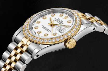 Rolex Datejust 16233 36mm White Diamond Dial Two Tone Watch