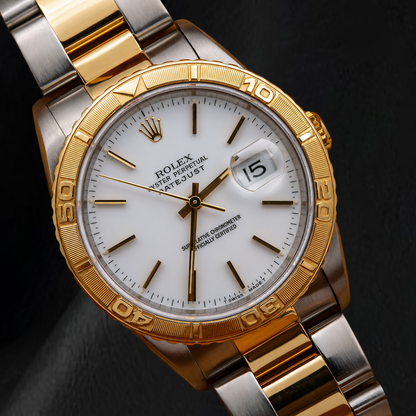 Rolex Datejust 16263 36mm White Stick Dial Two Tone Watch
