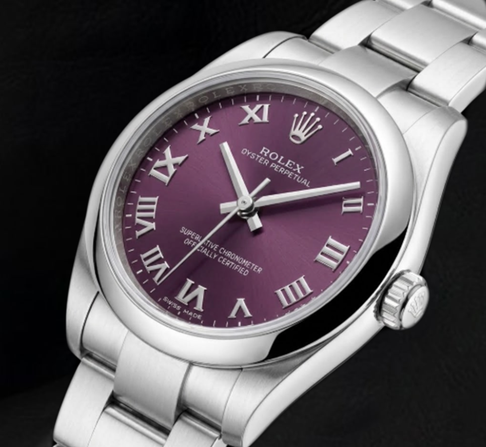 Rolex Datejust 177200 Purple Roman Dial 31mm Stainless Steel Watch