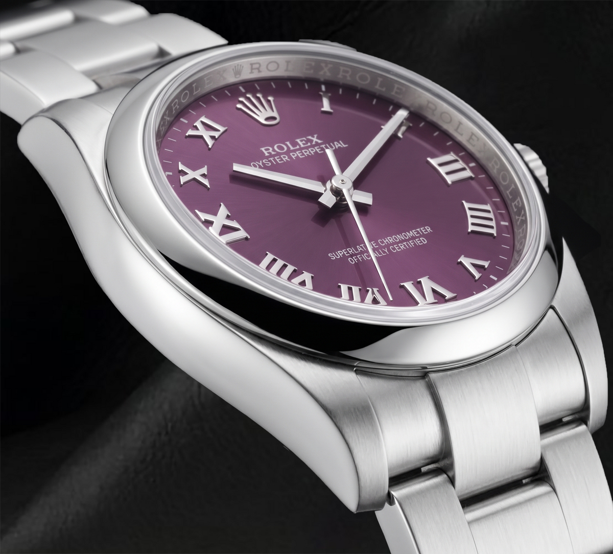 Rolex Datejust 177200 Purple Roman Dial 31mm Stainless Steel Watch
