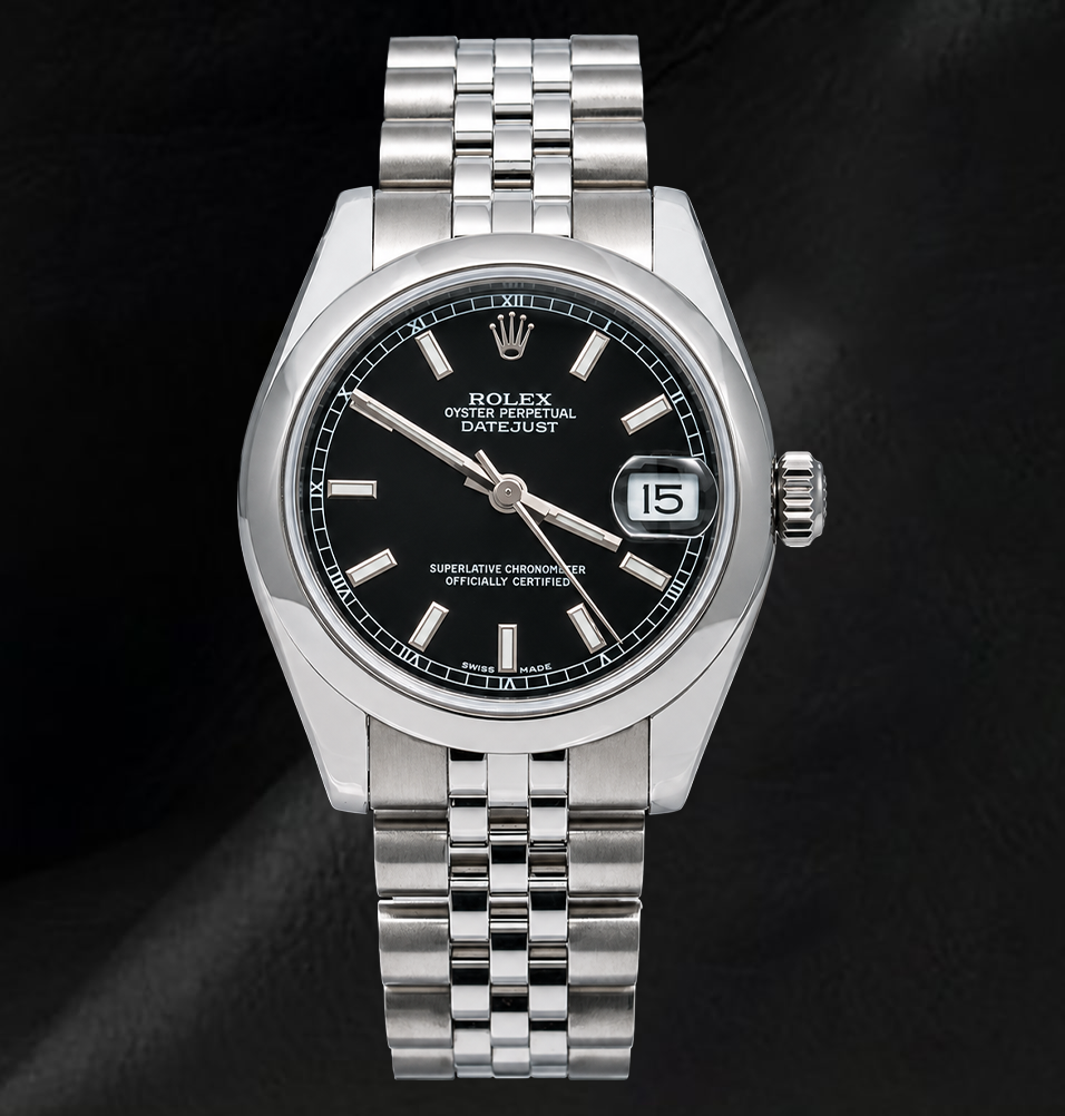 Rolex Datejust 178240 Black luminous Dial 31mm Stainless Steel Watch