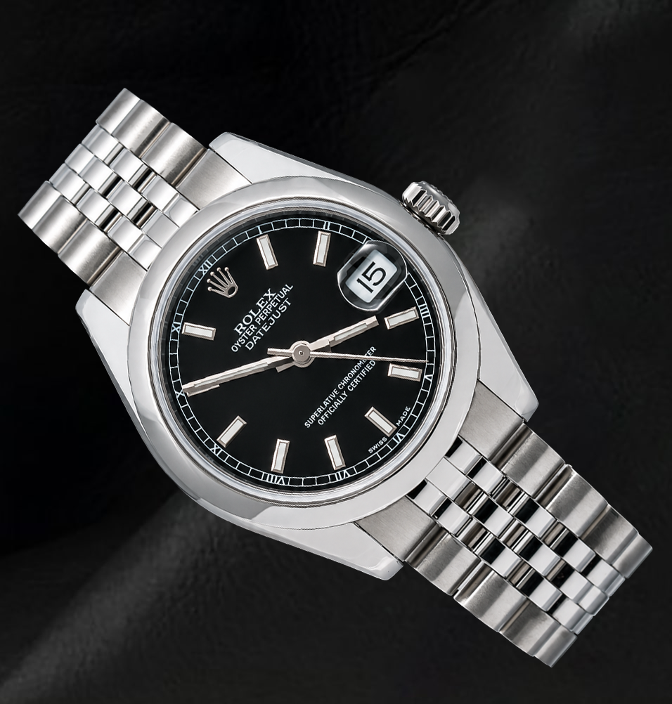 Rolex Datejust 178240 Black luminous Dial 31mm Stainless Steel Watch