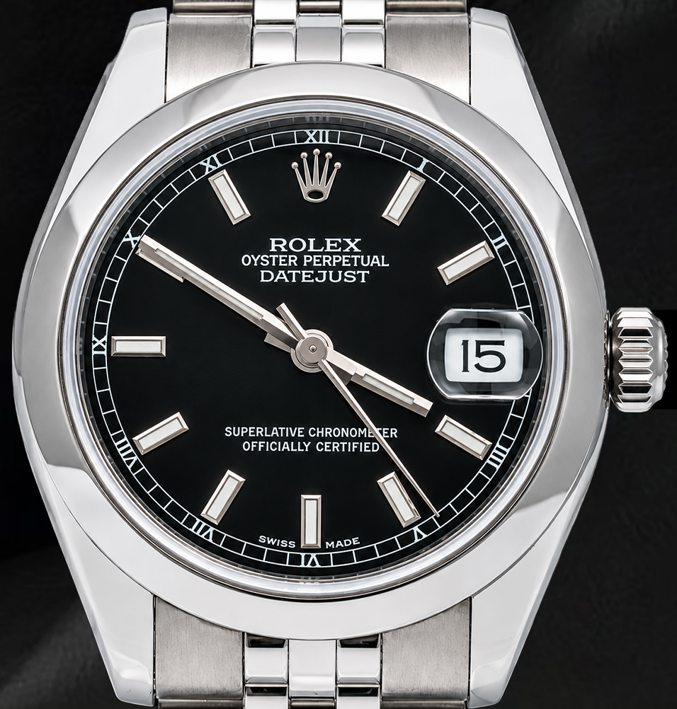 Rolex Datejust 178240 Black luminous Dial 31mm Stainless Steel Watch