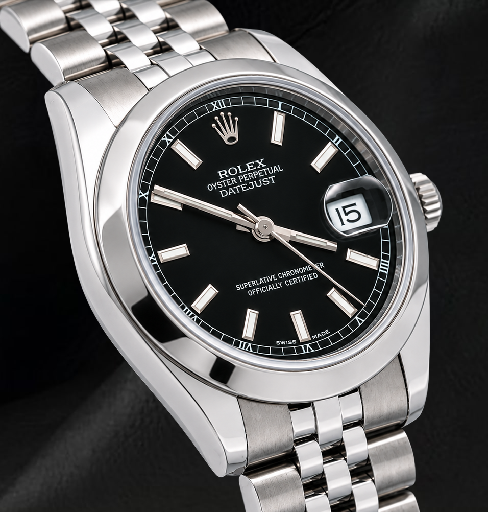 Rolex Datejust 178240 Black luminous Dial 31mm Stainless Steel Watch