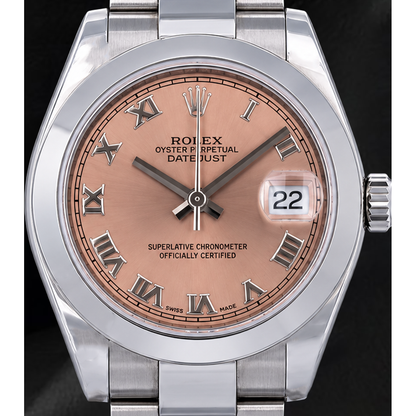 Rolex Datejust 178240 Salmon Roman Dial 31mm Stainless Steel Watch
