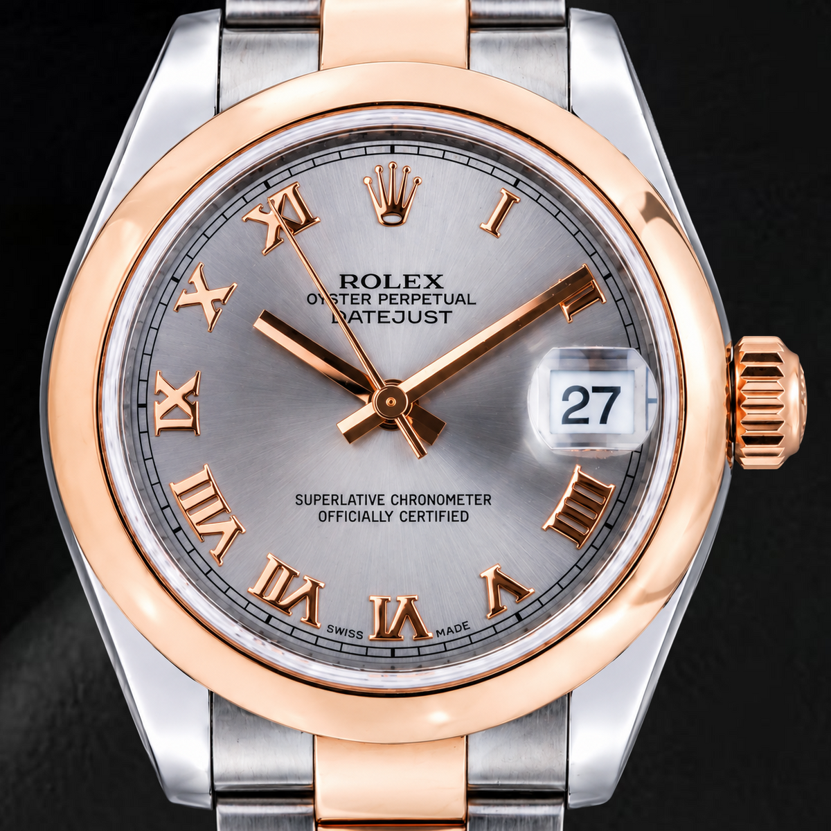 Rolex Datejust 178241 31mm Gray Roman Dial Two Tone Watch