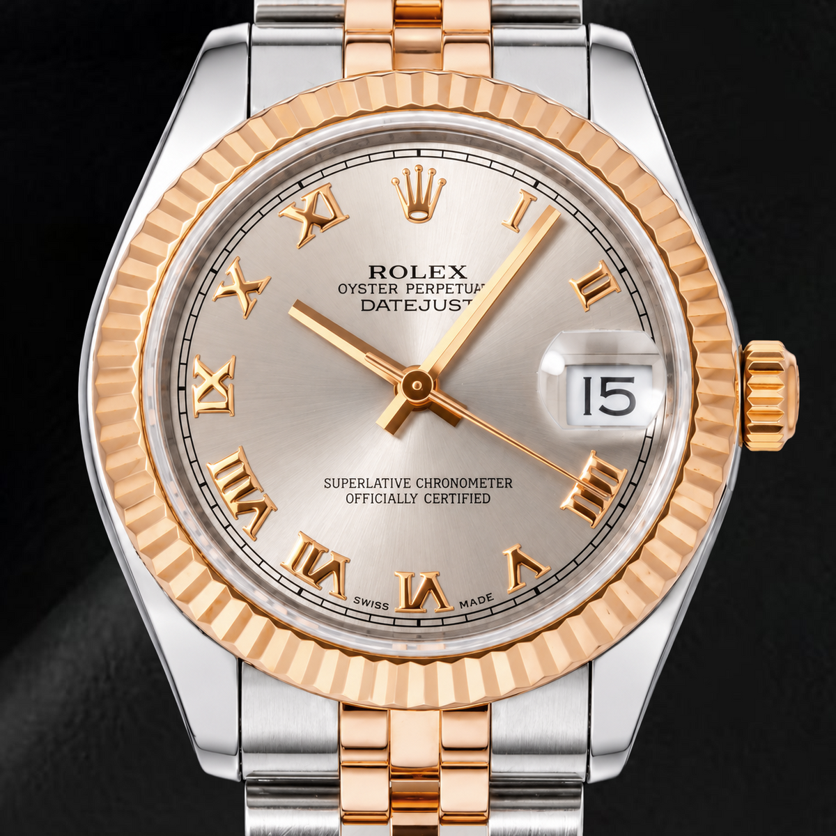Rolex Datejust 178271 31mm Silver Roman Dial Two Tone Watch