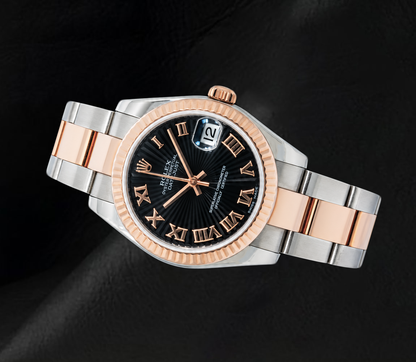 Rolex Datejust 178271 Black Roman Dial 31mm Two Tone Watch