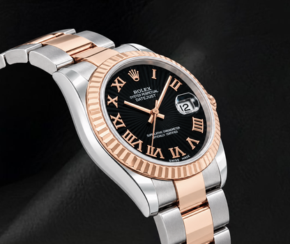 Rolex Datejust 178271 Black Roman Dial 31mm Two Tone Watch