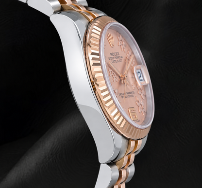 Rolex Datejust 178271 Salmon Floral Dial 31mm Two Tone Watch