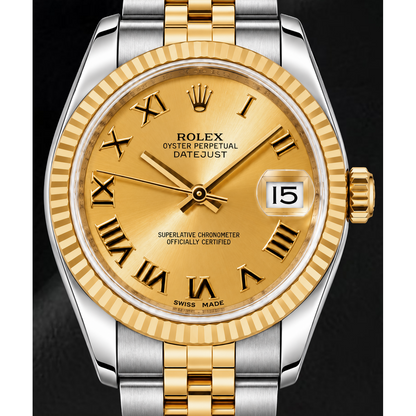 Rolex Datejust 178273 31mm Champagne Roman Dial Two Tone Watch