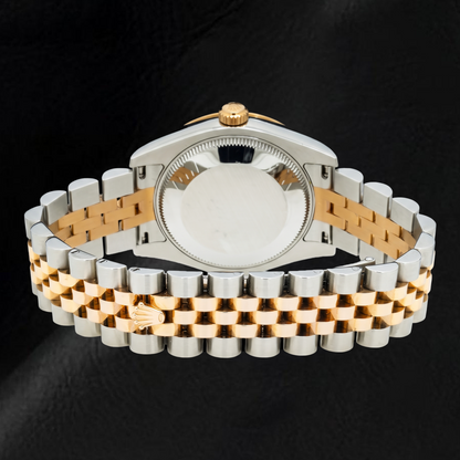 Rolex Datejust 178341 31mm Champagne Floral Dial Two Tone Yellow Gold Jubilee Bracelet Watch