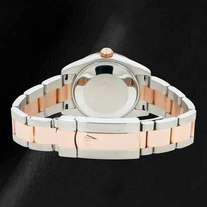 Rolex Datejust 178341 31mm Chocolate Roman Diamond Dial Two Tone Bracelet Watch