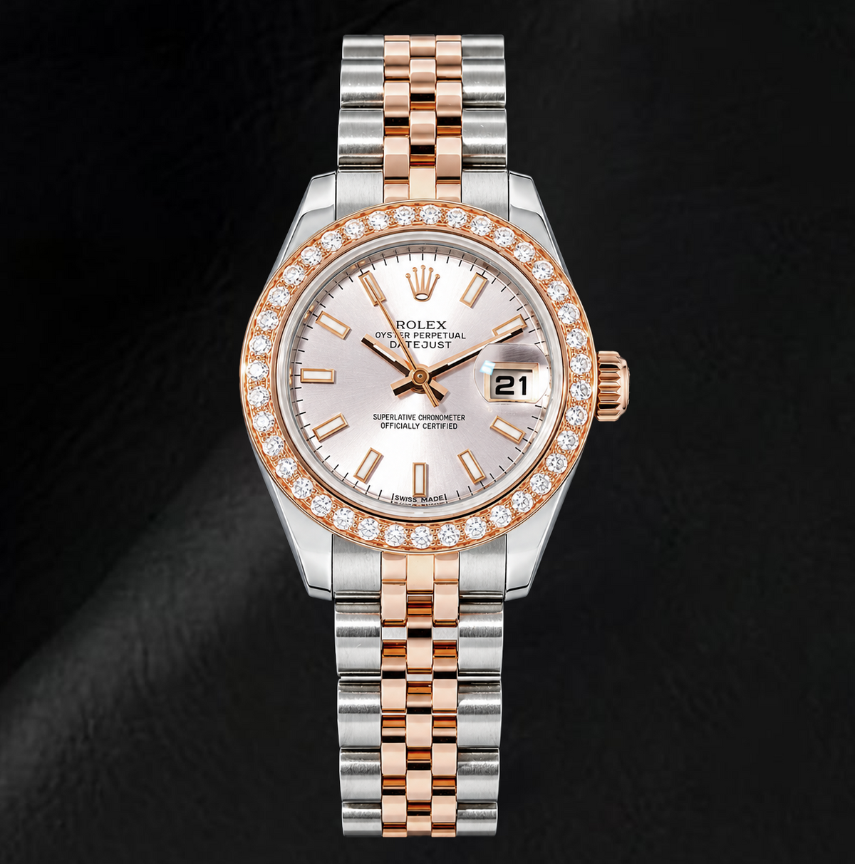 Rolex Datejust 179171 26mm Sundust Stick Dial Two Tone Watch