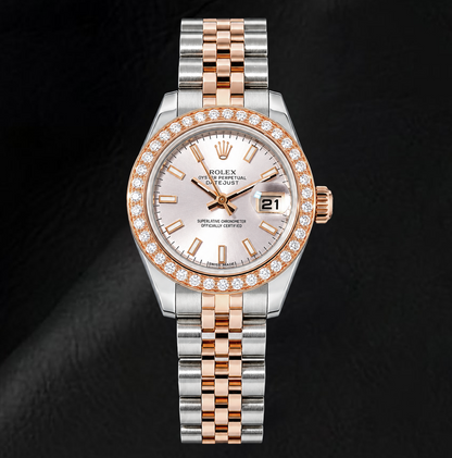 Rolex Datejust 179171 26mm Sundust Stick Dial Two Tone Watch