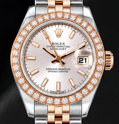 Rolex Datejust 179171 26mm Sundust Stick Dial Two Tone Watch