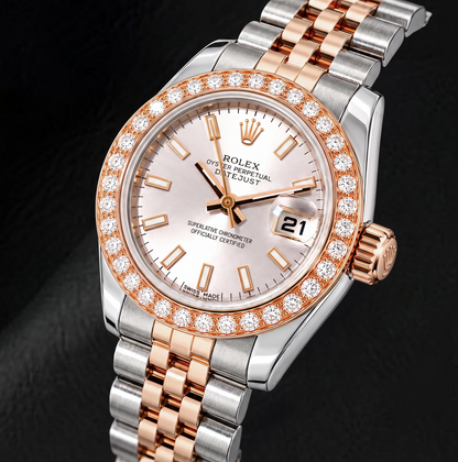 Rolex Datejust 179171 26mm Sundust Stick Dial Two Tone Watch