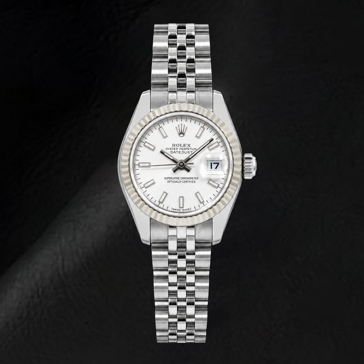 Rolex Datejust 179174 26mm Silver Luminous Stick Dial Stainless Steel Watch