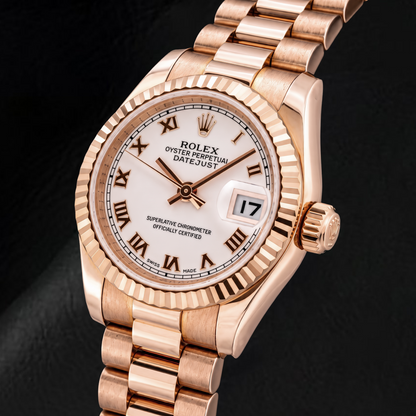 Rolex Datejust 179175 26mm Pink Roman Dial Rose Gold Watch