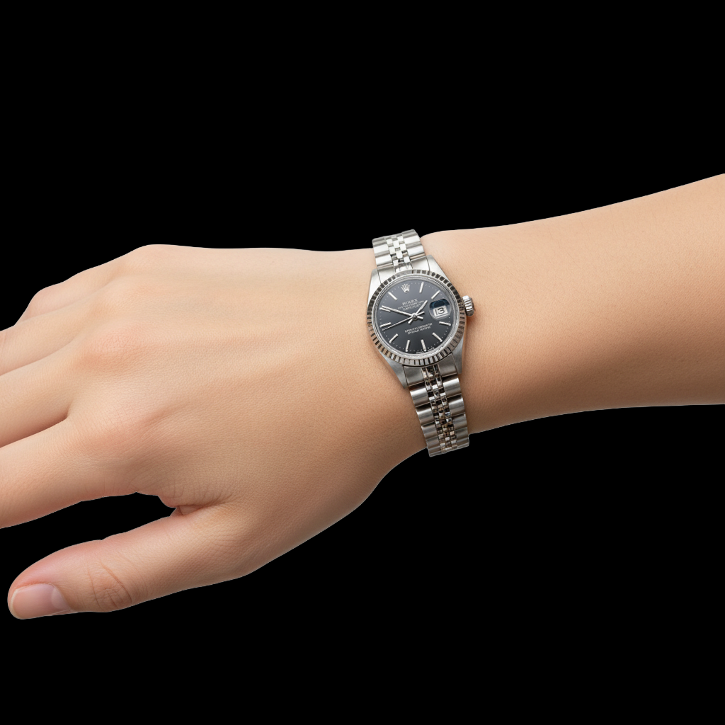 Rolex Datejust 26 mm Black Dial Stainless Steel Ladies Watch P2