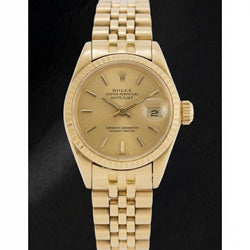 Rolex Datejust 26 mm Champagne Stick Dial Yellow Gold Ladies Watch