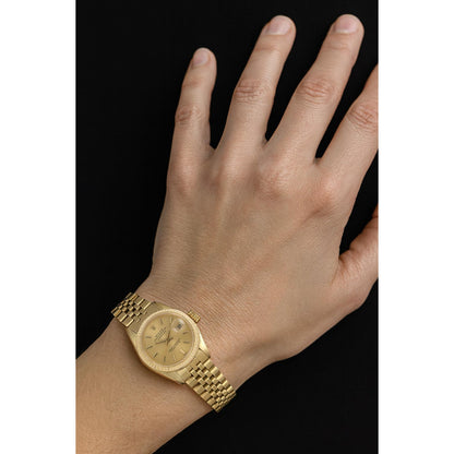 Rolex Datejust 26 mm Champagne Stick Dial Yellow Gold Ladies Watch P4