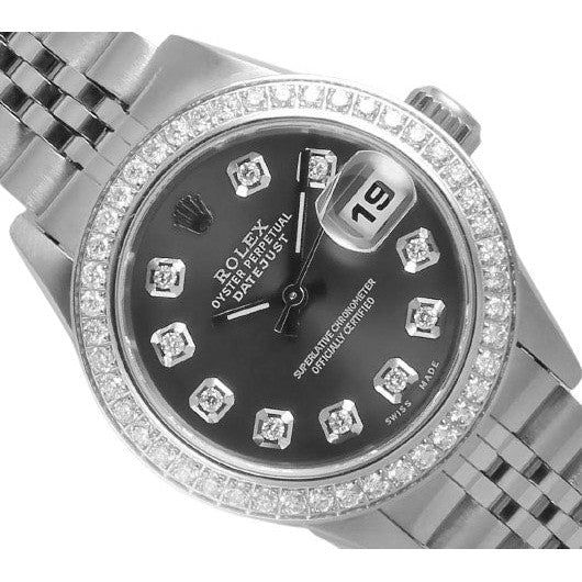 Rolex Datejust 26 mm Gray Diamond Dial Stainless Steel Watch P1
