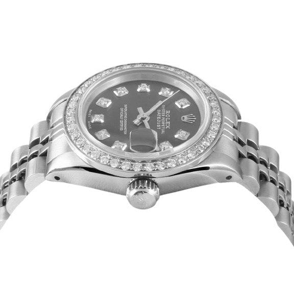 Rolex Datejust 26 mm Gray Diamond Dial Stainless Steel Watch P3