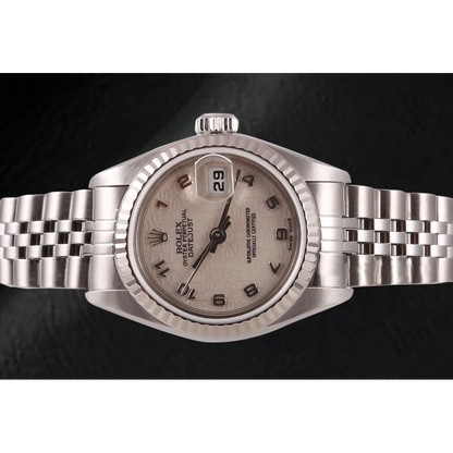 Rolex Datejust 26 mm White Arabic Jubilee Dial Stainless Steel Watch