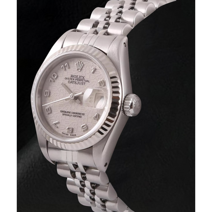 Rolex Datejust 26 mm White Arabic Jubilee Dial Stainless Steel Watch