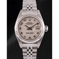 Rolex Datejust 26 mm White Jubilee Arabic Dial Stainless Steel Watch