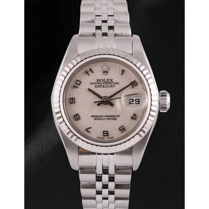 Rolex Datejust 26 mm White Jubilee  Arabic Dial Stainless Steel Watch