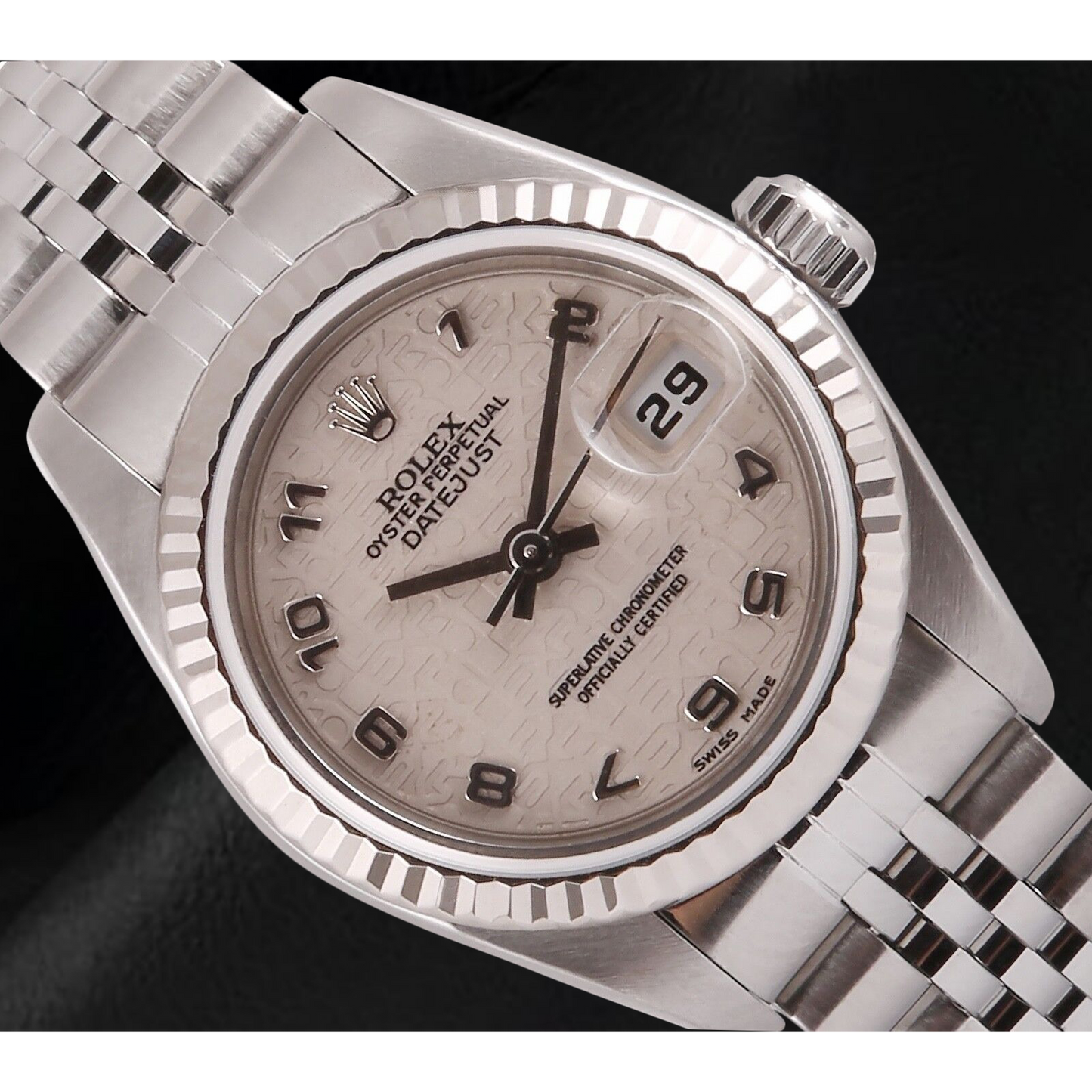 Rolex Datejust 26 mm White Arabic Jubilee Dial Stainless Steel Watch