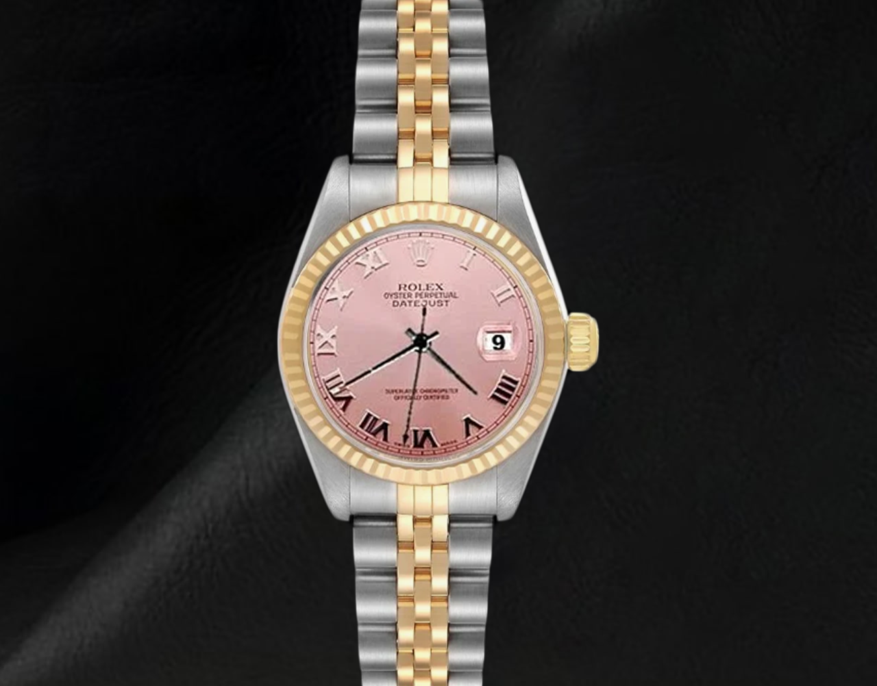 Rolex Datejust 26mm 2002 Year Roman Dial Two Tone Women's Watch