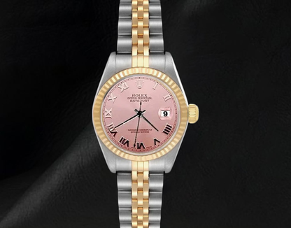 Rolex Datejust 26mm 2002 Year Roman Dial Two Tone Women's Watch