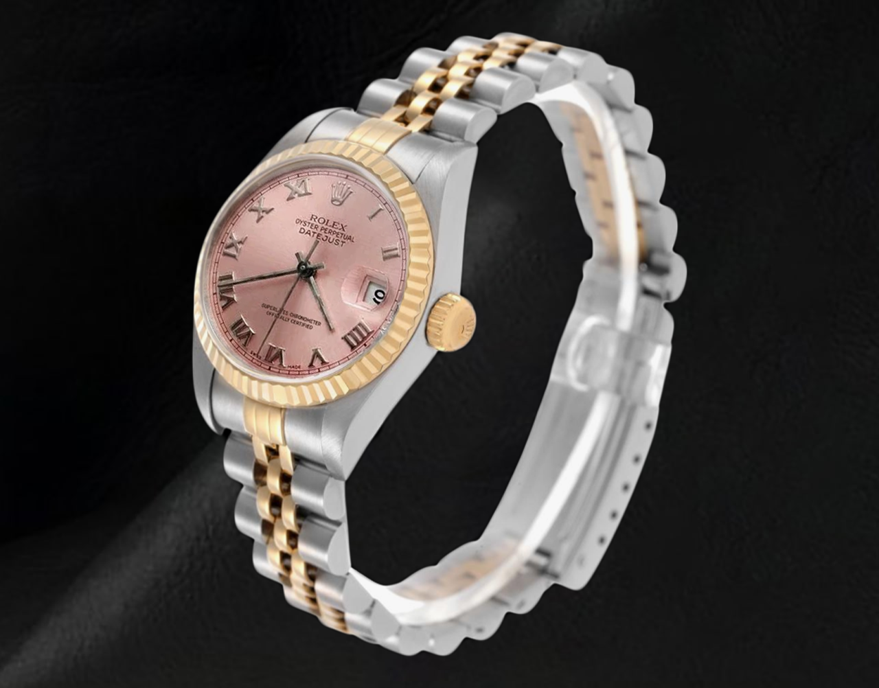 Rolex Datejust 26mm 2002 Year Roman Dial Two Tone Women's Watch
