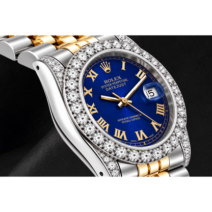 Rolex Datejust 26mm 69173 Blue Diamond Dial Two Tone Jubilee Bracelet Watch