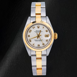 Rolex Datejust 26mm 69173 Ivory Arabic Jubilee Dial Two Tone Oyster Bracelet Watch