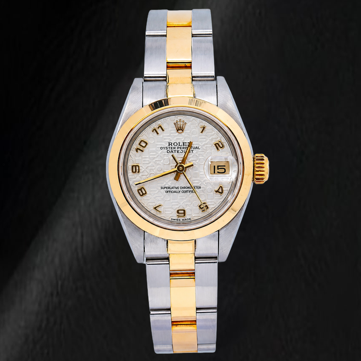 Rolex Datejust 26mm 69173 Ivory Arabic Jubilee Dial Two Tone Oyster Bracelet Watch