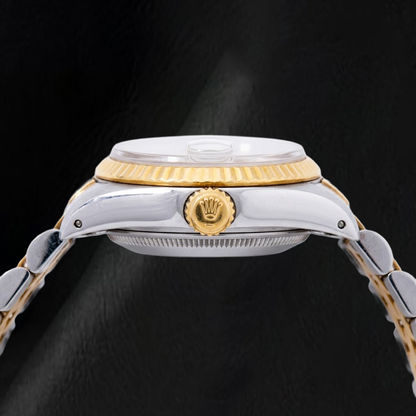 Rolex Datejust 26mm 69173 White Arabic Jubilee Dial Two Tone Watch