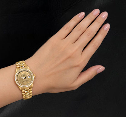 Rolex Datejust 26mm 69178 Champagne Jubilee Roman Dial Yellow Gold Watch 18K