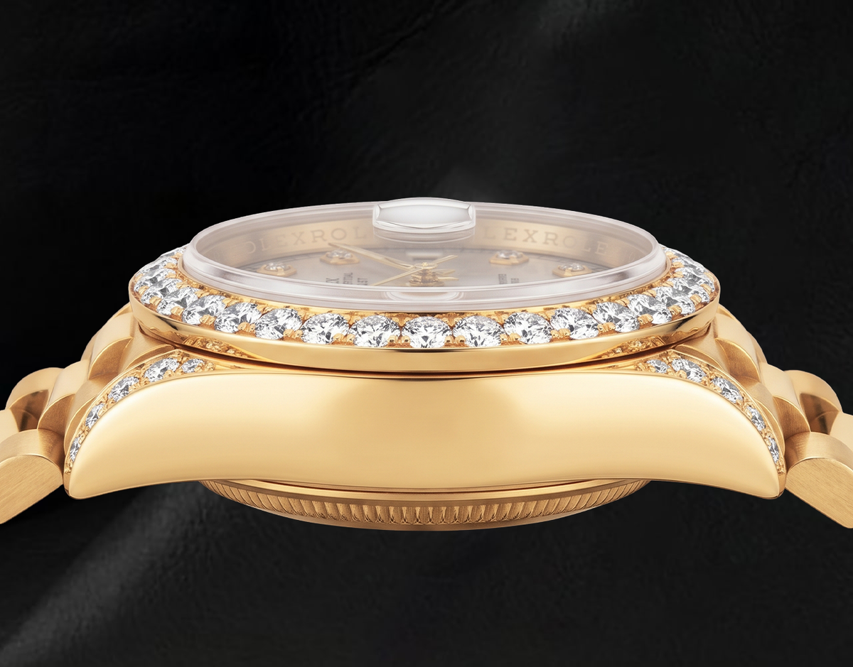 Rolex Datejust 26mm 69178 Diamond Dial Diamond Bezel Yellow Gold 18K Watch