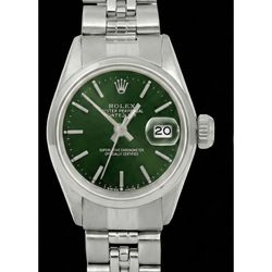 Rolex Datejust 26mm Green Stick Dial Stainless Steel Women Watch